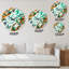 Green And Brown Waves - Patterned Wall Clock-1599437067