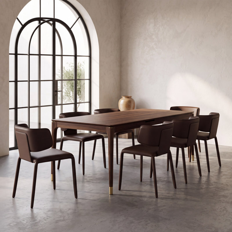 Chaise d'appoint rembourrée en cuir avec siège rembourré et siège en cuir Saddle, Café