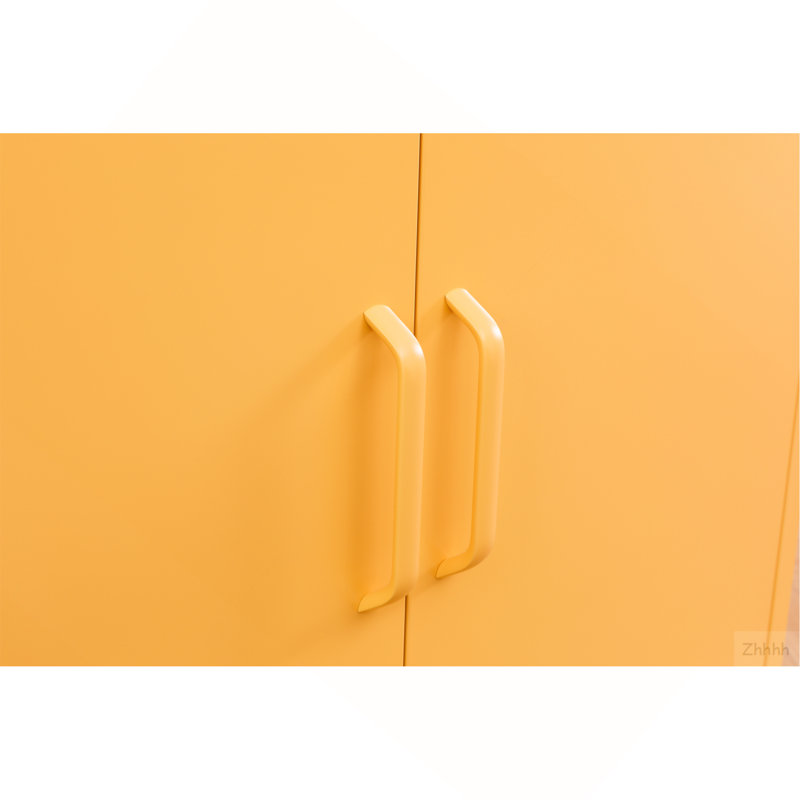 Une armoire de rangement multifonctionnelle en métal d'une hauteur de 39,96 pouces, Yellow