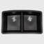 Évier de cuisine 32 po x 19 po à double cuve encastrable en quartz 50/50-89728275