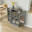 Armoire de rangement de 41 po, 12 tablettes de porte, 12 portes doubles, 5 tablettes réglables, gris papier pour garde-manger pratique, rangement organisé