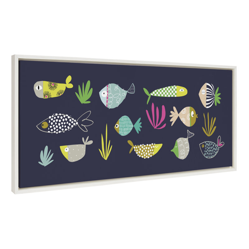 «Playtime Story Fishy Friends» par Turnowsky, reproduction d'art sur toile encadrée