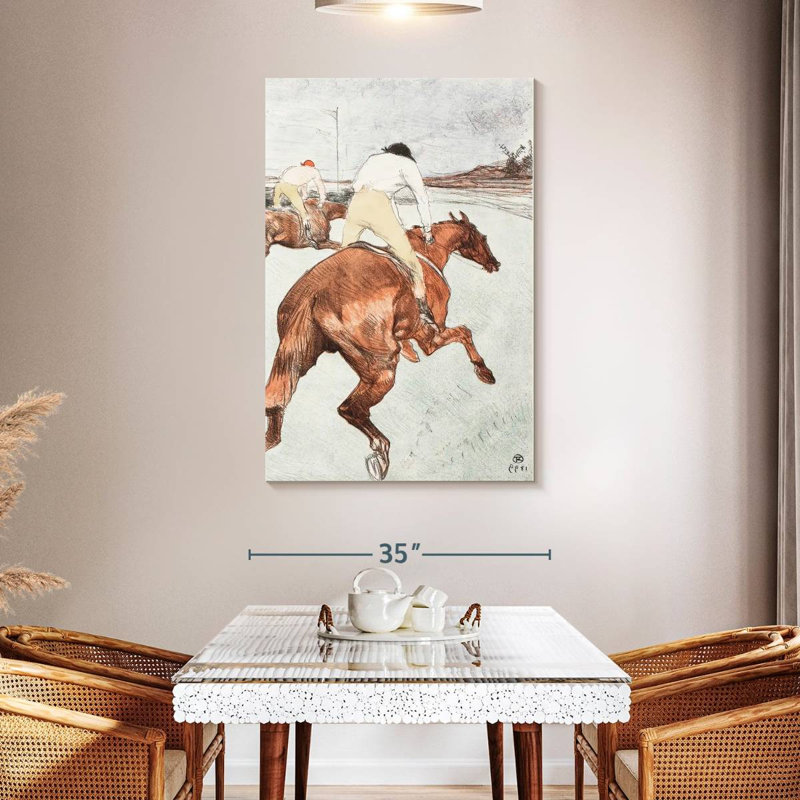 Sirci le jockey 1899, H 48 po x l 32 po