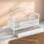 Lits simples en bois compacts avec rangement, conception moderne
