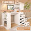 Pantilimon Wooden Computer Desk with Built-in Socket & 3 Drawers