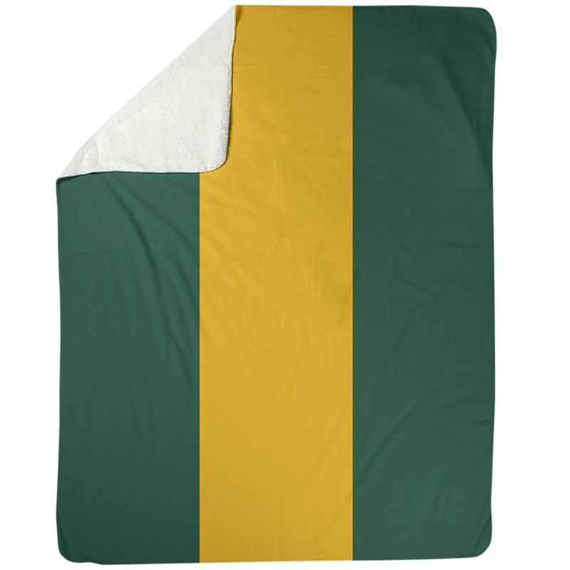 Jeté de hockey minnesota, 50 po x 60 po, Vert forêt / récolte dorée / vert forêt, Touche de vison