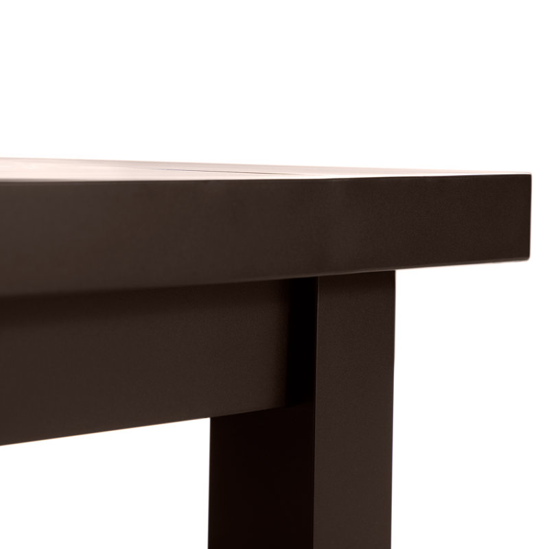 Club Aluminum Outdoor Coffee Table, Mahogany