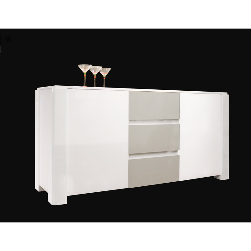 Natalia 66'' Sideboard, White Lacquer