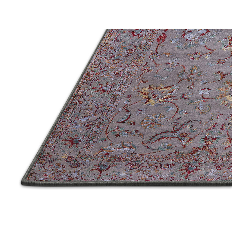 Tapis oriental rouge / gris Hammonton, Tapis de couloir 2 pi x 5 pi