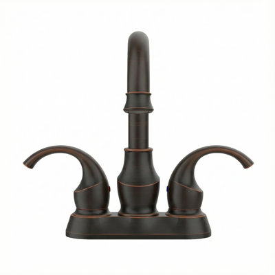 Robinet pour salle de bain à poignée double 4 pouces avec ensemble de bonde