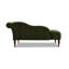 Chaise longue de chambre et de salon en velours et bois massif vert campagne américaine-193486856