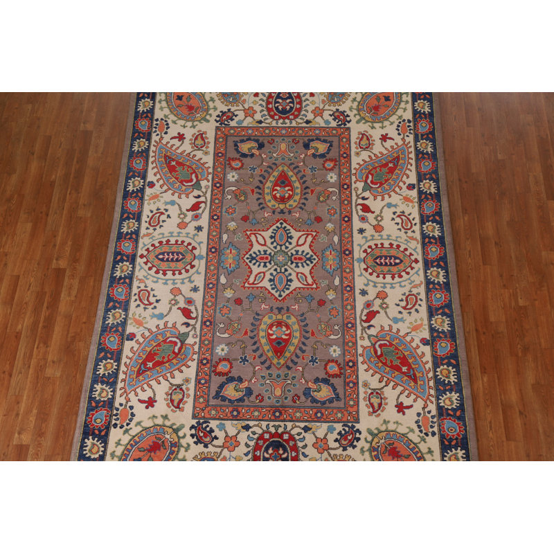 One-of-a-Kind 6'7" X 10'2" New Age Wool Area Rug in