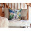 White Boxer Spring Path Throw Pillow-99813720