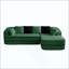 Canapé désossé 32D sans assemblage en tissu Teddy, couleur contrastante, canapé moelleux et confortable avec méridienne en L, pour le salon-422761812