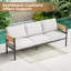 Maine 3-Person Wicker Outdoor Sofa-114317787