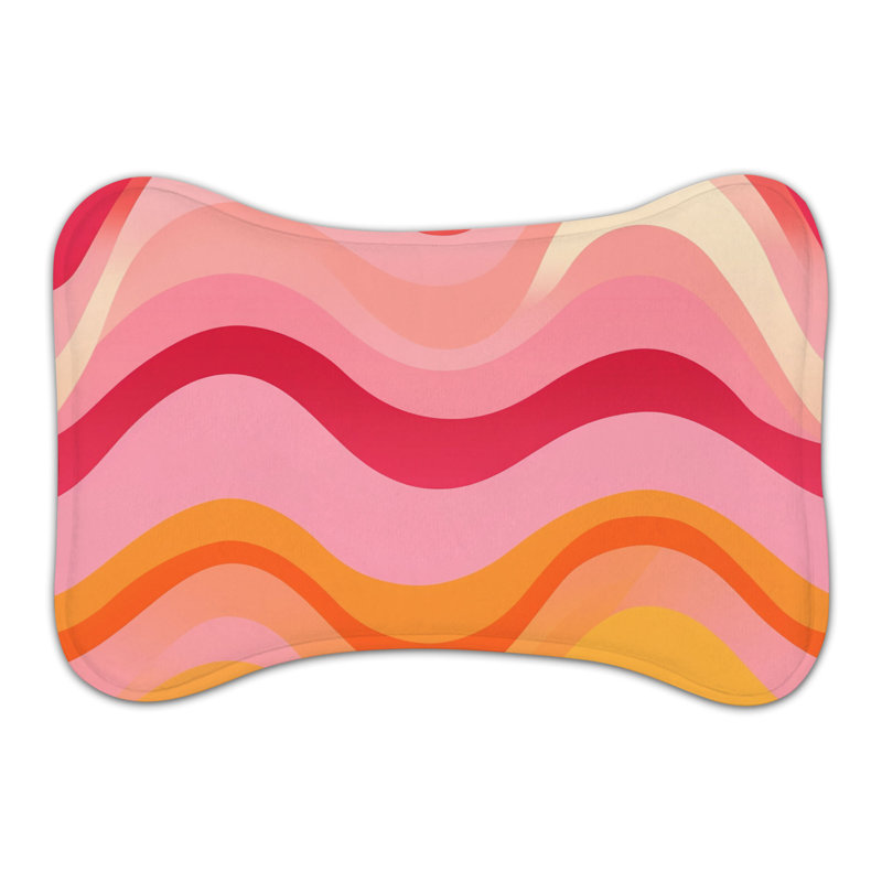 Tapis d'alimentation rose 1 pièce Funkadelic, Grand (14 po)