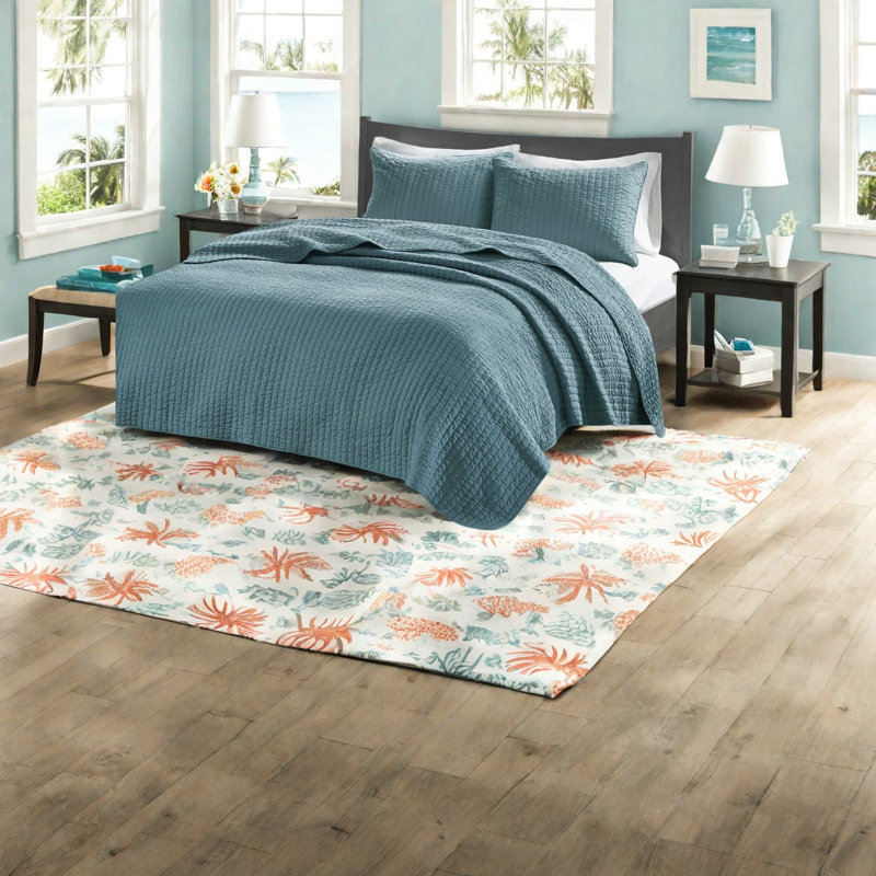 Comfortable Teal Microfiber Bedding Sets, Farmhouse Style For All Seasons