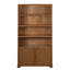 Grande armoire de rangement moderne avec portes cannelées et comptoir en pierre-1341961325