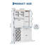 Armoire à café et à vin H 71 po avec support pour 11 bouteilles, tiroirs, tablettes, station de charge intégrée-117505664