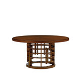 Island Fusion Meridien Round Dining Table with Wooden Top