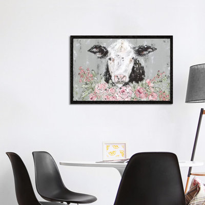 Floral Cow by Ashley Bradley - Painting on Canvas