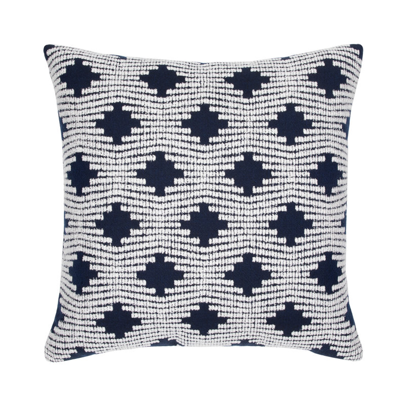 Pizzazz Indoor/Outdoor Square Performance Pillow Cover & Insert, Indigo, 20"H x 20"W