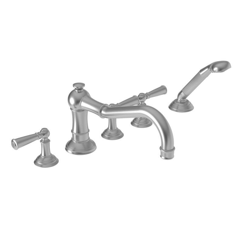 Roman Tub Faucet With Hand Shower, Stainless Steel (PVD)