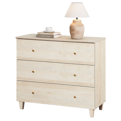Lawncrest 3-Drawer Solid and Manufactured Wood End Table