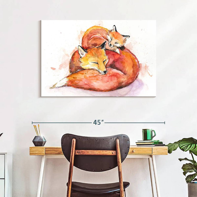Brampt Foucault's Foxes, 26" H x 39" W