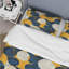 Ensemble de housse de couette rétro bleu jaune Midcentury Circles II - Midcentury-109174919