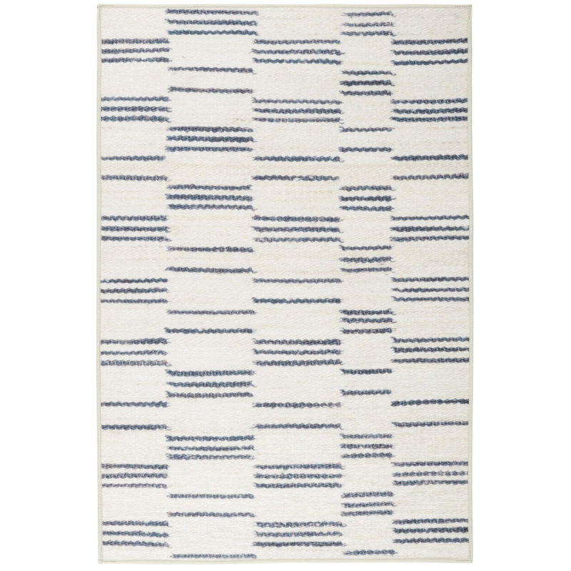 Leni Oatmeal Machine Washable Rug, Rectangle 3' x 5'