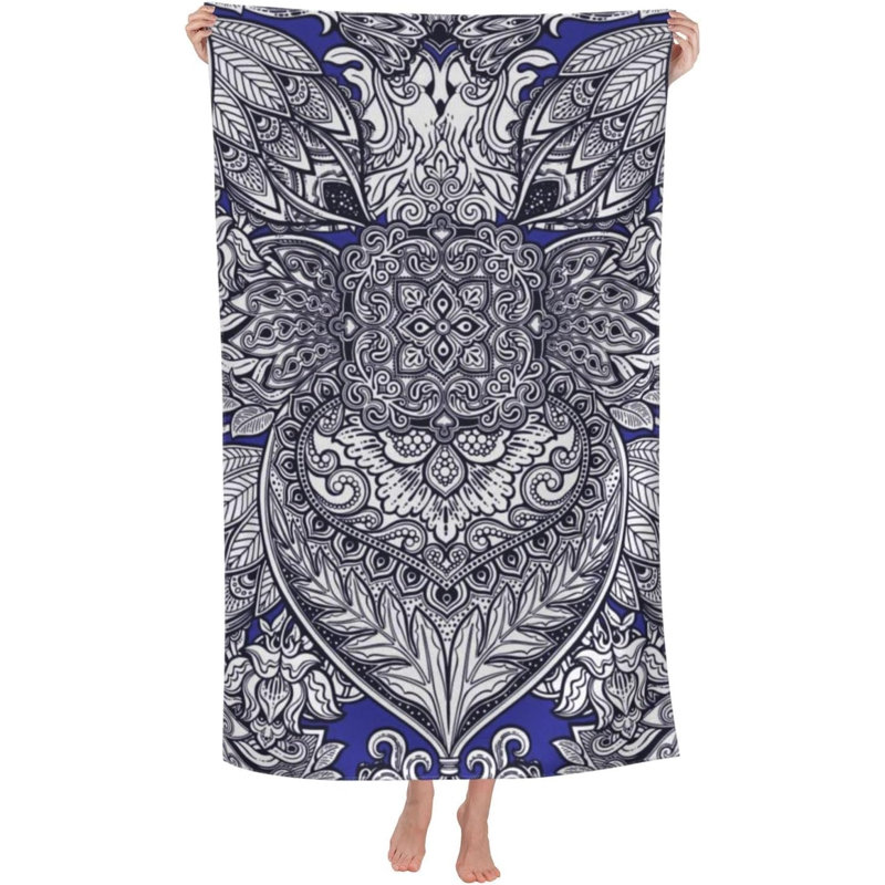 Serviette de bain en microfibre, absorbant ultra doux, serviette de plage, 32 x 63 po