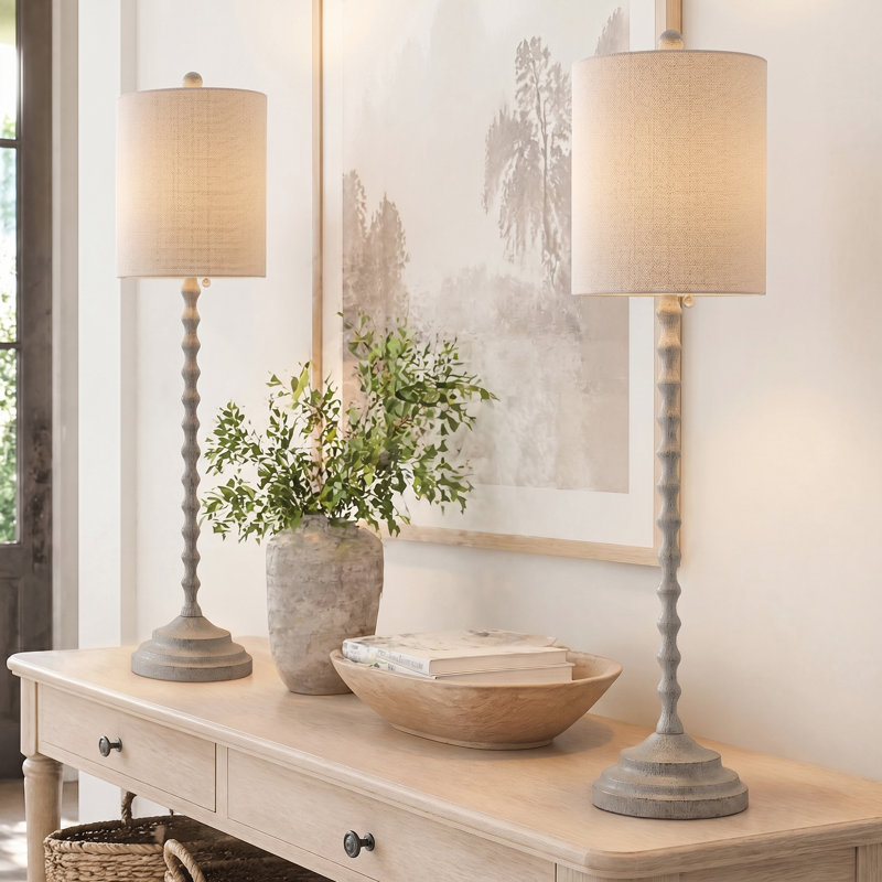 Pavanjit Buffet Lamps Table Lamps Unique Artistic Design Shade for Console Table at Landing Erea, Entryway, Buffet or Sideboard Table at Dinning Room