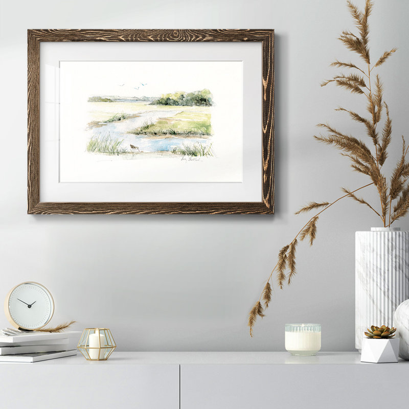 «Early Morning II», reproduction d'art sur papier, H 26 po x l 38 po, Noyer