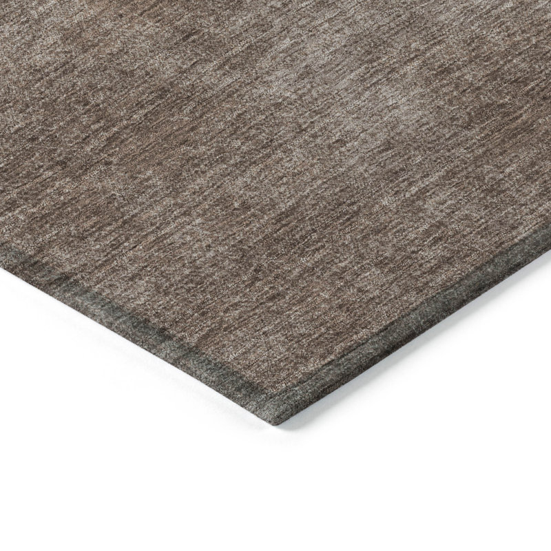 HomeRoots 3' X 5' Brown Washable Indoor Outdoor Area Rug