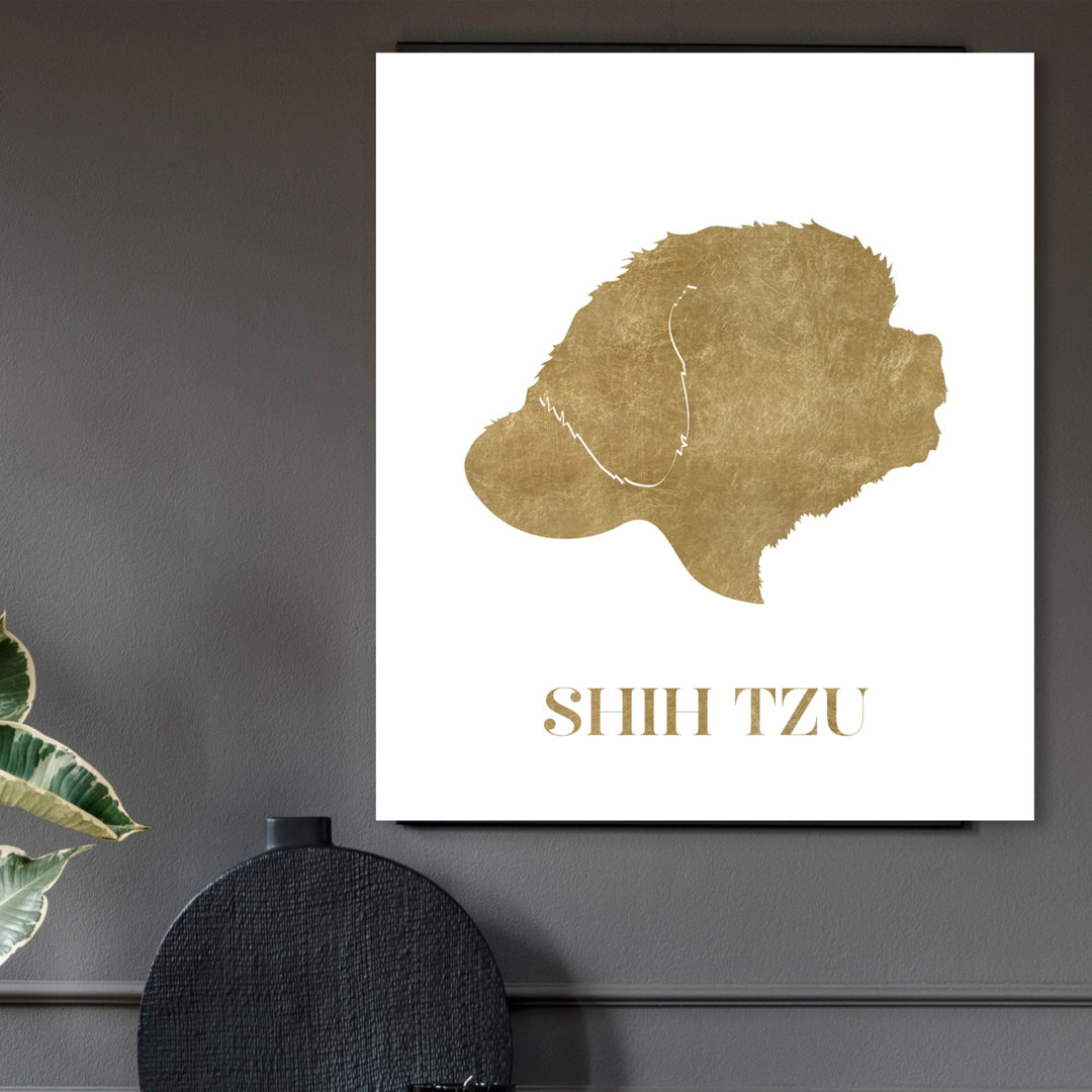 'Shih Tzu' Graphic Art on Wrapped Canvas