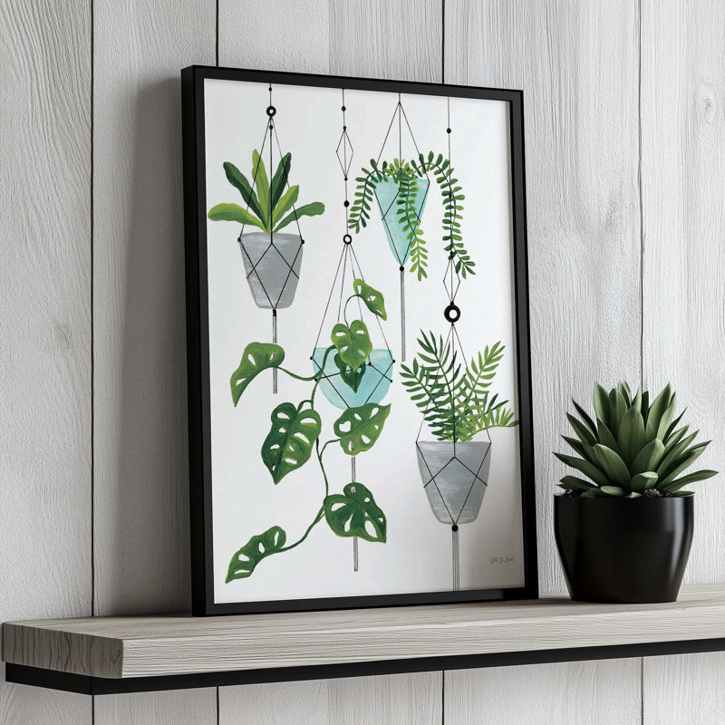 «My Boho Plants II» par Yvette St. Amant, reproduction d'art sur toile, H 32 po x l 24 po, Doré