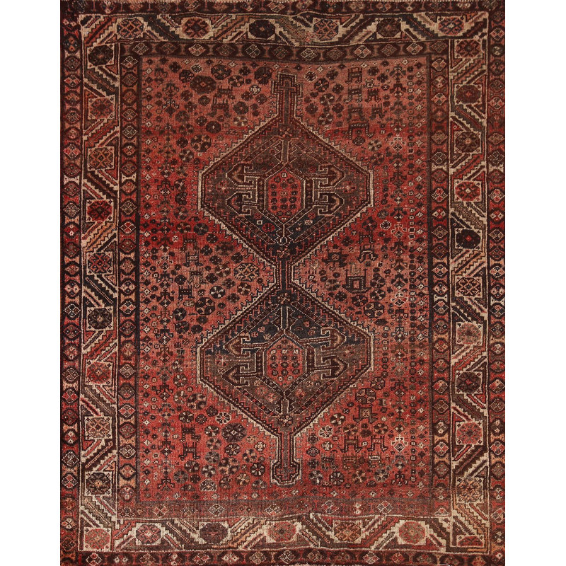 Tapis traditionnel à teinture végétale antique 5 x 6
