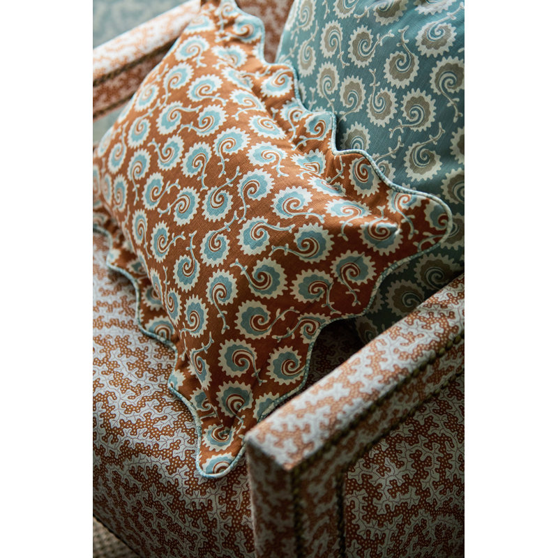 Fern Frond Fabric, Rowan Berry