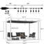 4m x 3m Aluminium Pergola