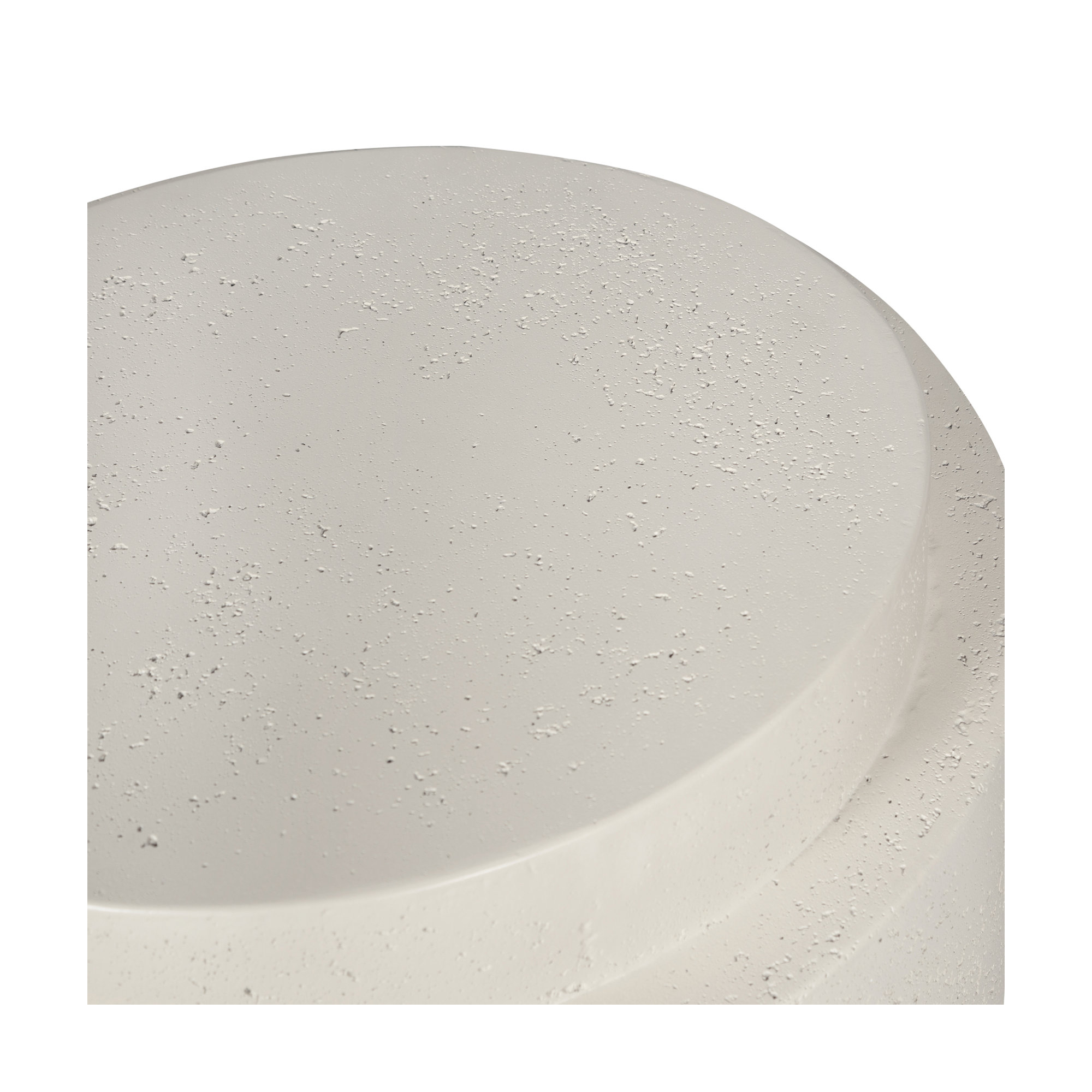 Anwil 25'' Stone Outdoor Side Table, White