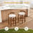 Mid-Century Beige Linen Bar Stools Set of 4 - Counter Height Stools 25.5 Seat Height With Low Back & Soild Wood Frame, Upholstered Cushion Kitchen Bar Stools for Counter-1030619024-1029116424-1030619022