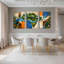 «Tropical Jungle Map», art mural, impression abstraite géométrique sur toile (ensemble de 3)-204704650