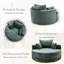 Chaise longue surdimensionnée moderne en chenille avec coussin assorti-559794262