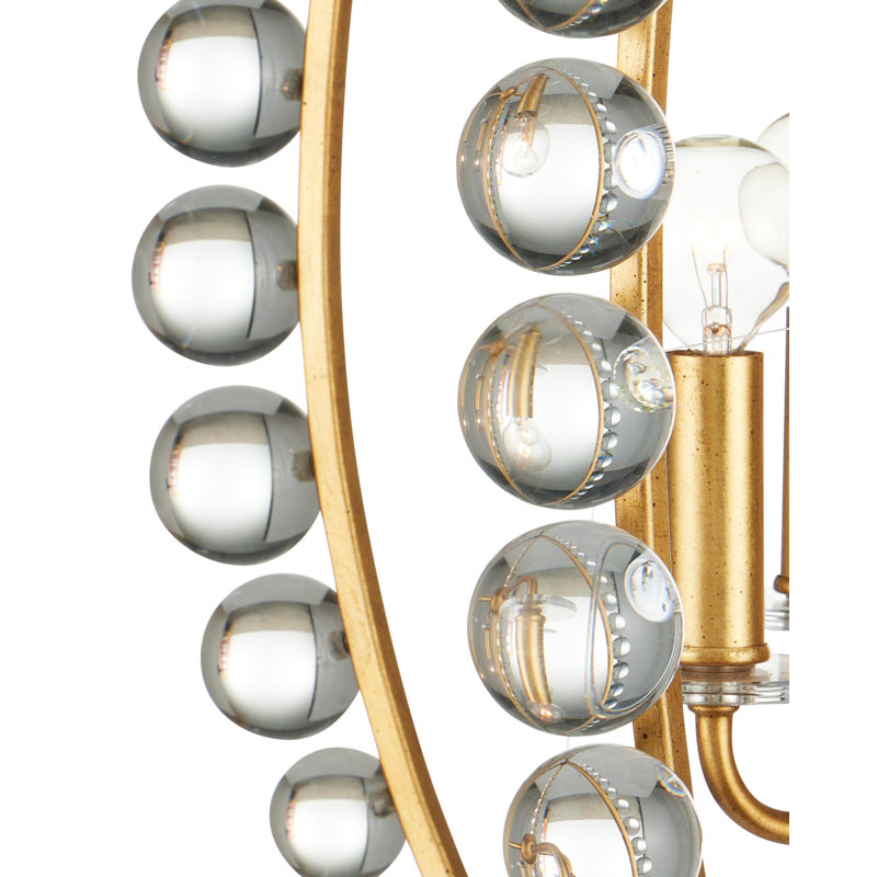 4 - Light Glass LED Chandelier