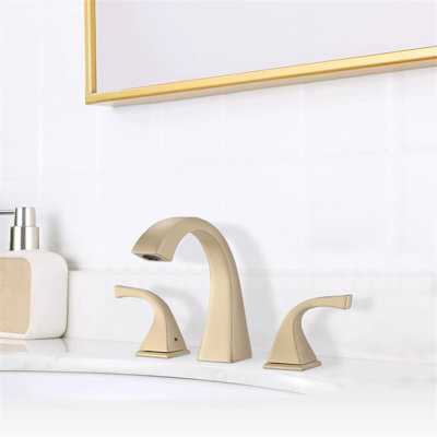 2-Handle Bathroom Sink Faucet With Drain