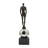Unique 22" Augusta Male Statuary Resin & Stainless Steel Decorative Figurine for Modern Homes