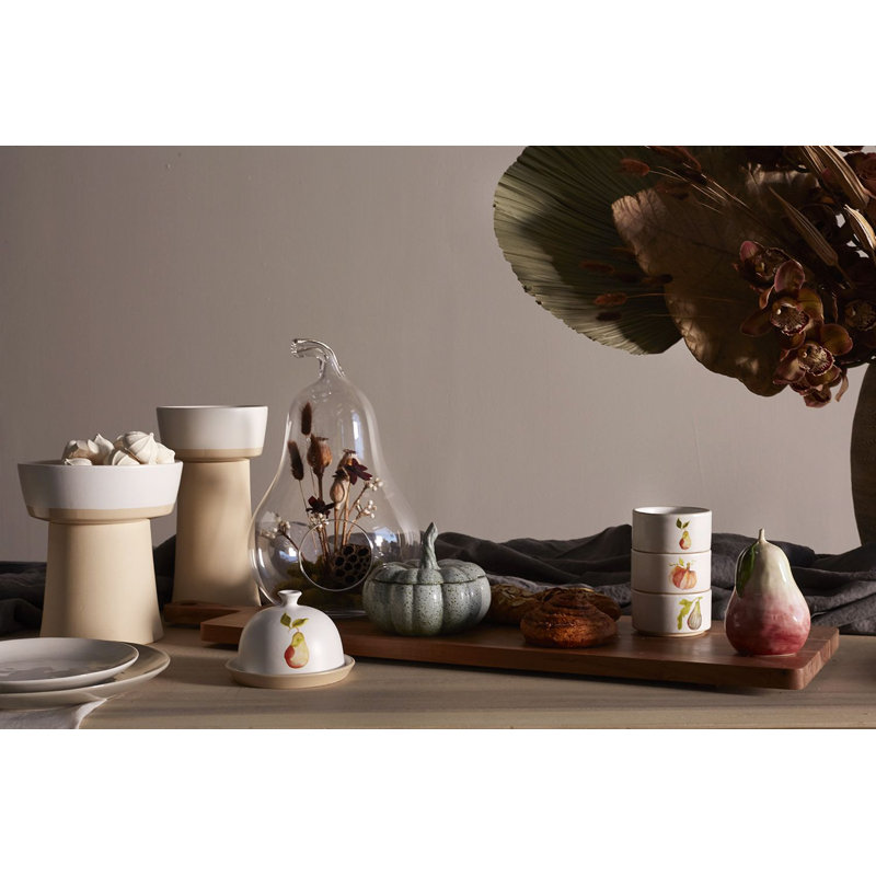 La Planta Ceramic Serving Dish, White, 3.5" x 5.5"