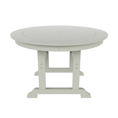 Laguna Round Outdoor Dining Table With Umbrella Hole , 47'' in. W 47'' in. D