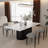 Velora 5 Piece Rectangle Faux Marble Dining Table Set-948772866